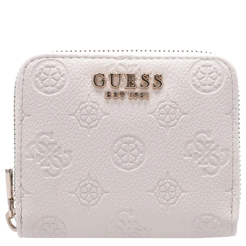 Guess Ella Logo SLG Small Zip - Cartera 4cc 11 cm (stone logo)