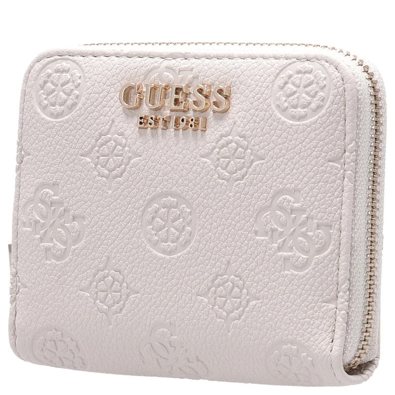 Guess Ella Logo SLG Small Zip - Cartera 4cc 11 cm (stone logo)
