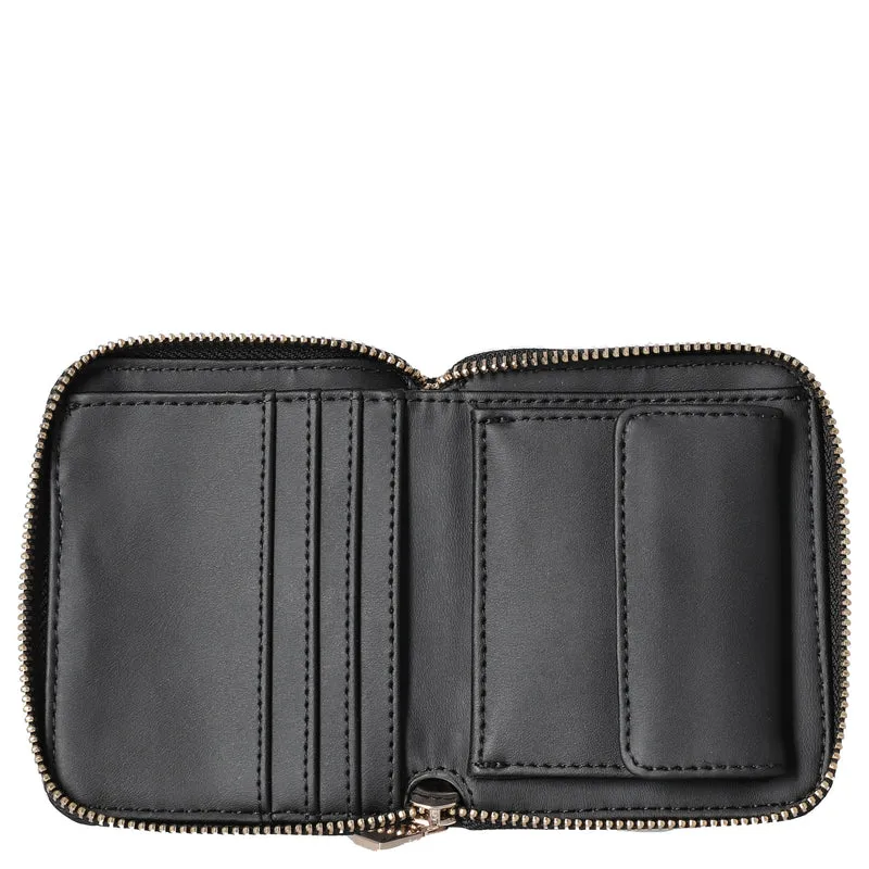 Guess Ella Logo SLG Small Zip - Cartera 4cc 11 cm (black logo)
