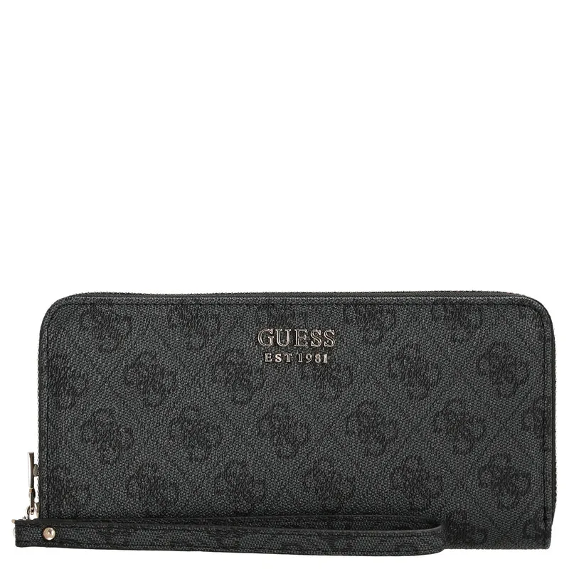 Guess Brenton SLG Large Zip Around - Cartera 12cc 21 cm (coal logo)