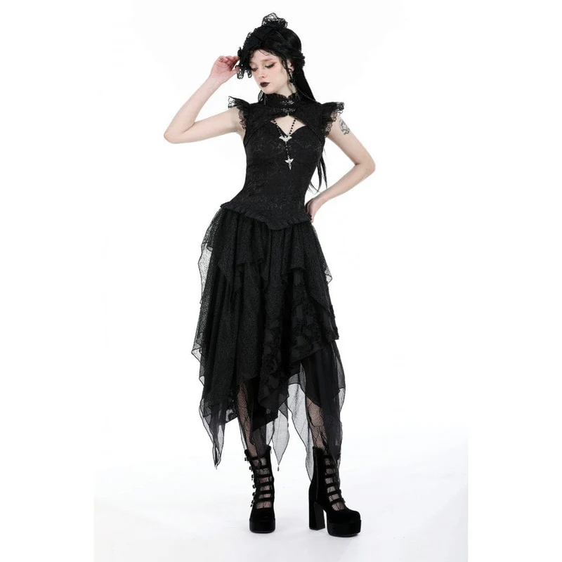 Unregelmäßiger Lagenrock im Punk-Stil für Damen