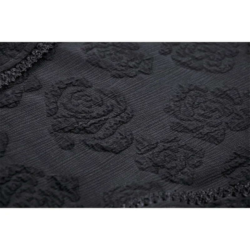 Gothic-Cape mit ausgestellten Ärmeln und Spitzenspleißen für Damen