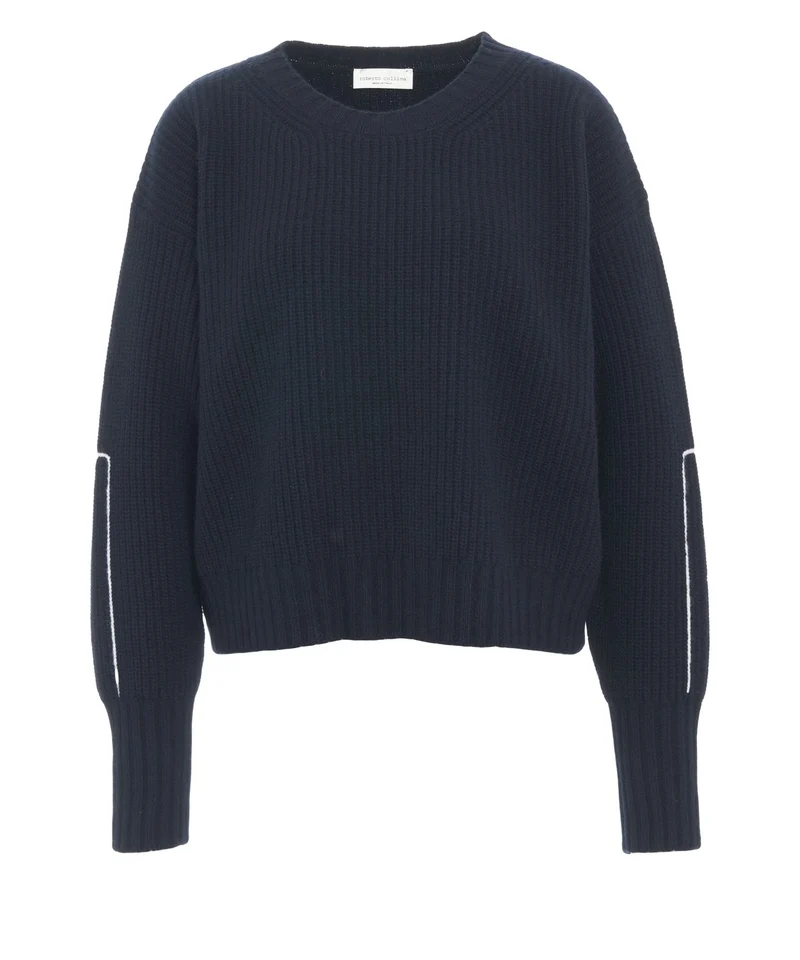 Maglione con dettagli in maglia