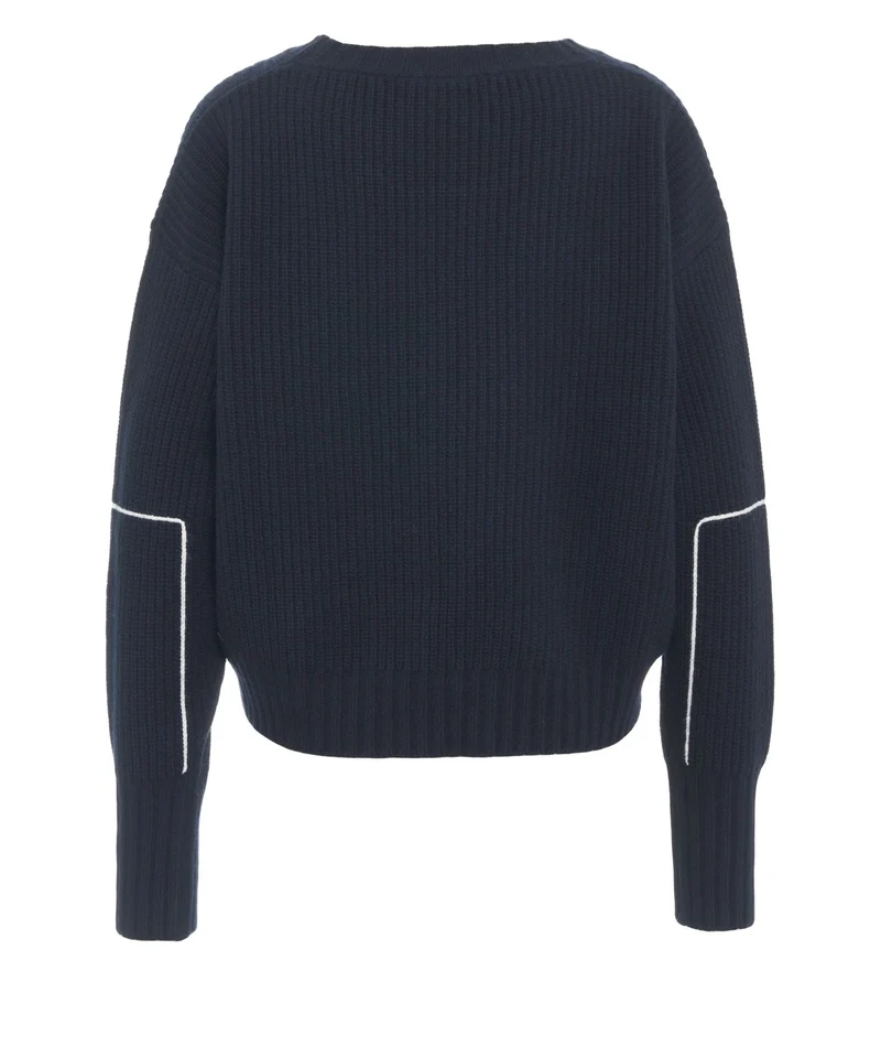 Maglione con dettagli in maglia