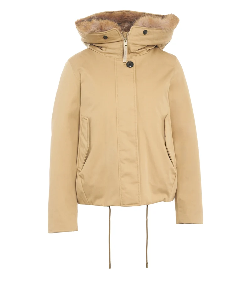 Parka con bordo in pelliccia staccabile