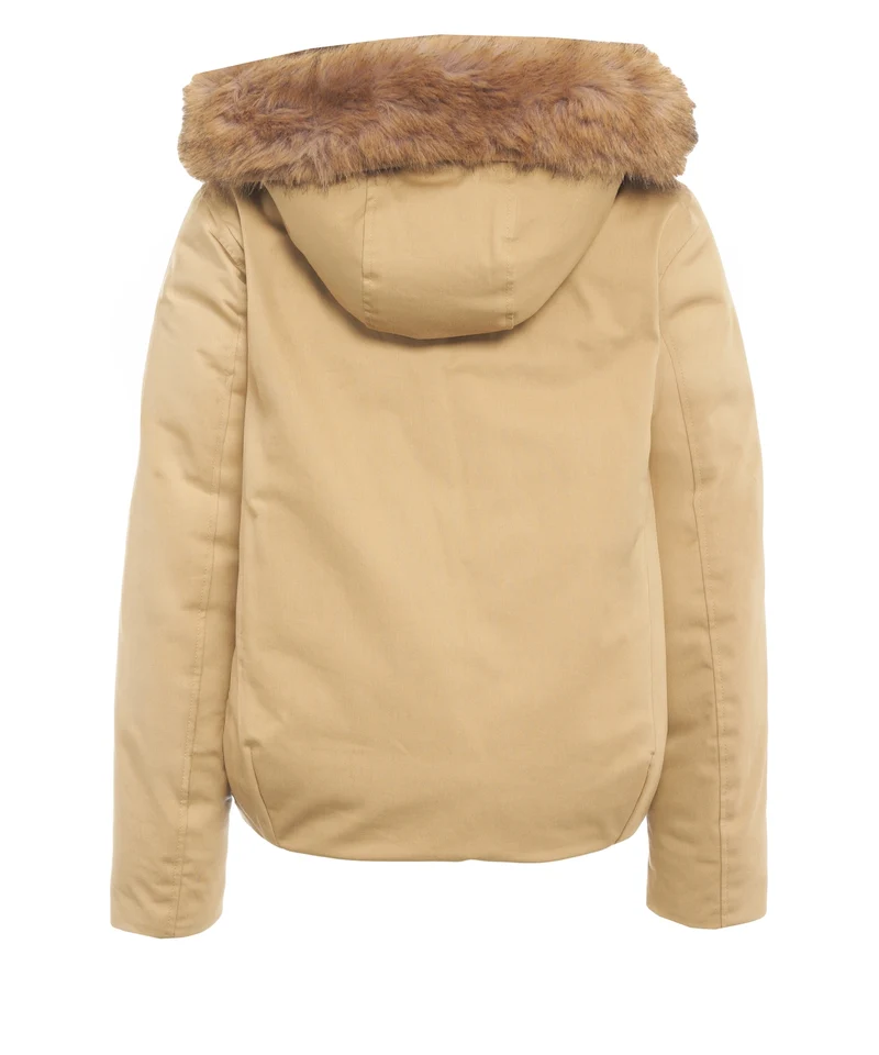 Parka con bordo in pelliccia staccabile