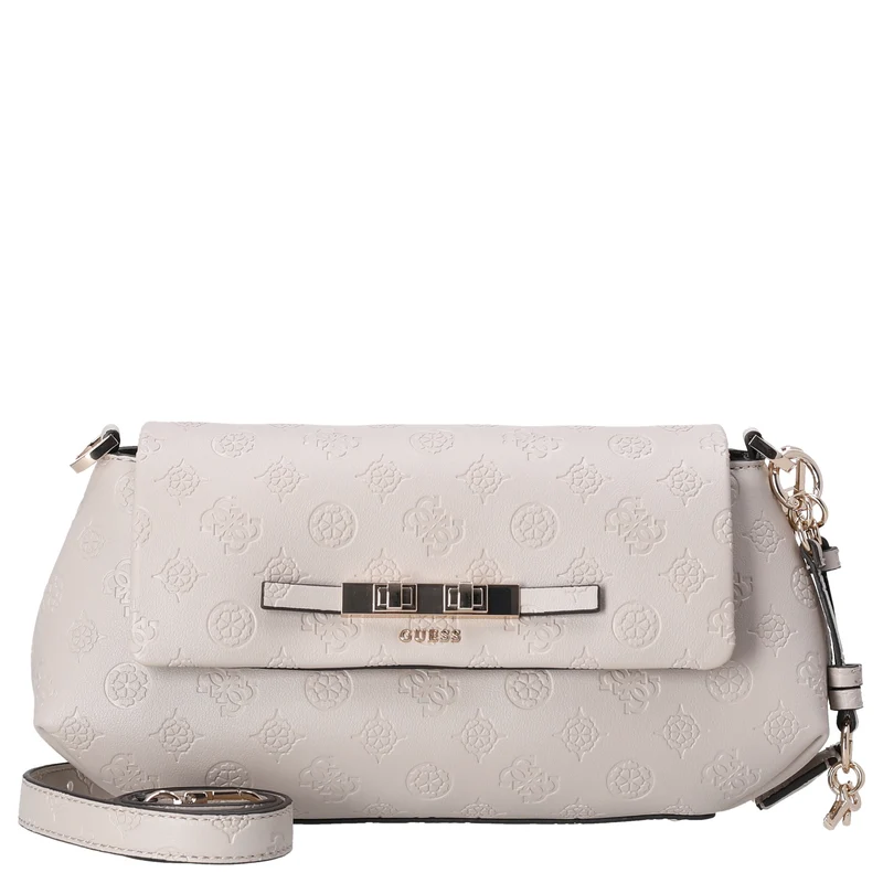 Guess Carmella Crossbody Flap - Bolso bandolera 30 cm (bone logo)