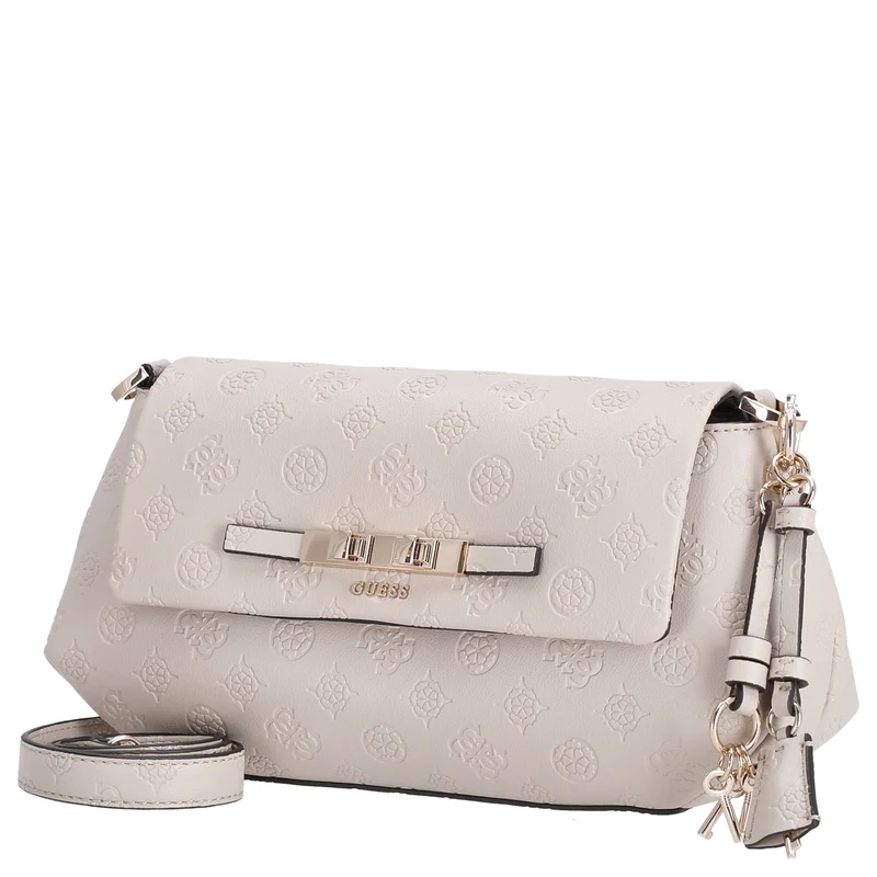 Guess Carmella Crossbody Flap - Bolso bandolera 30 cm (bone logo)