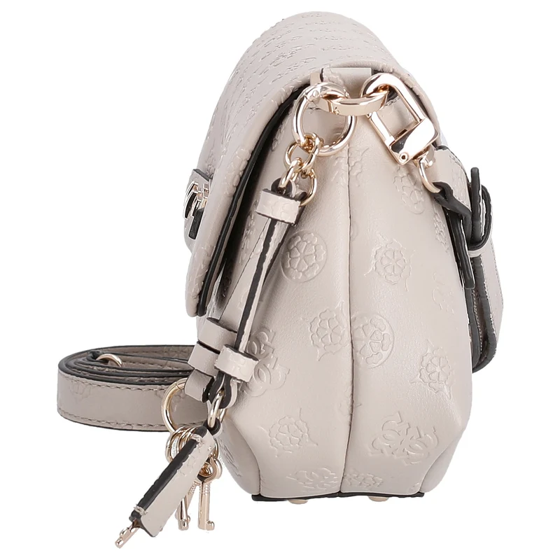 Guess Carmella Crossbody Flap - Bolso bandolera 30 cm (bone logo)