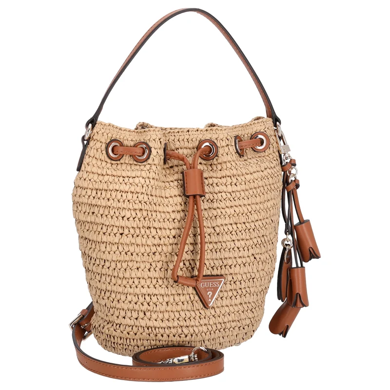 Guess Ofelia Bucket - Bolso saco 22 cm (natural/cognac)