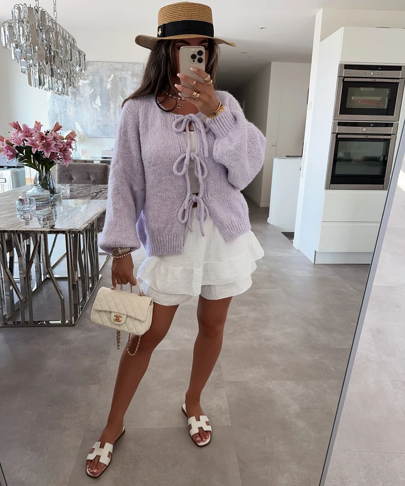 Cardigan Schleife Fia Lila