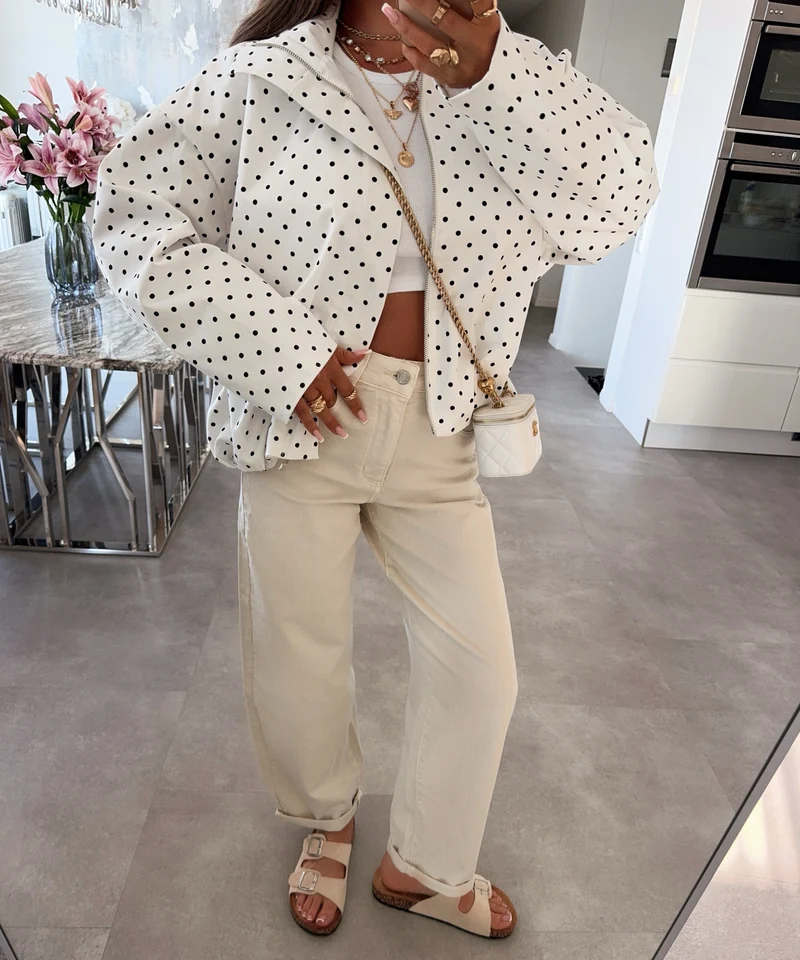 Stretch Balloon Jeans Ronya Creme