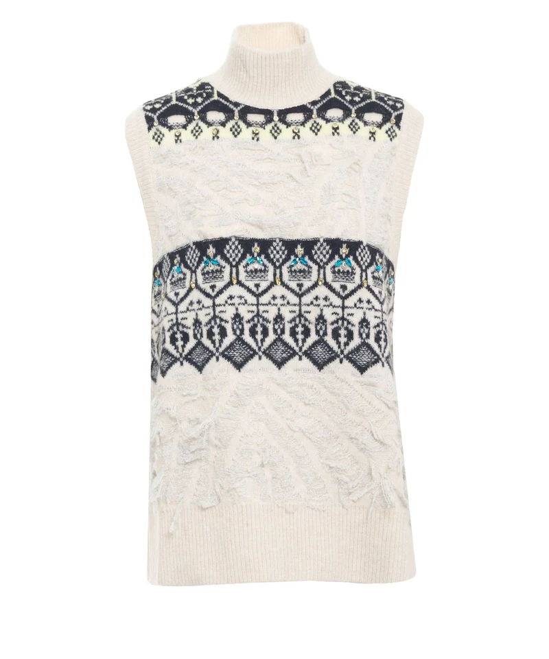 Gilet con applicazione di strass
