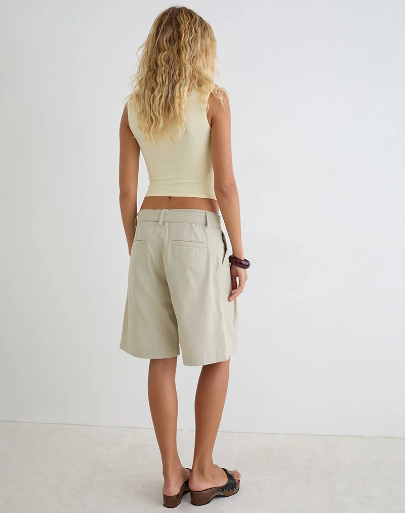 Niso Utility-Shorts aus Baumwoll-Twill in der Farbe „Latte“
