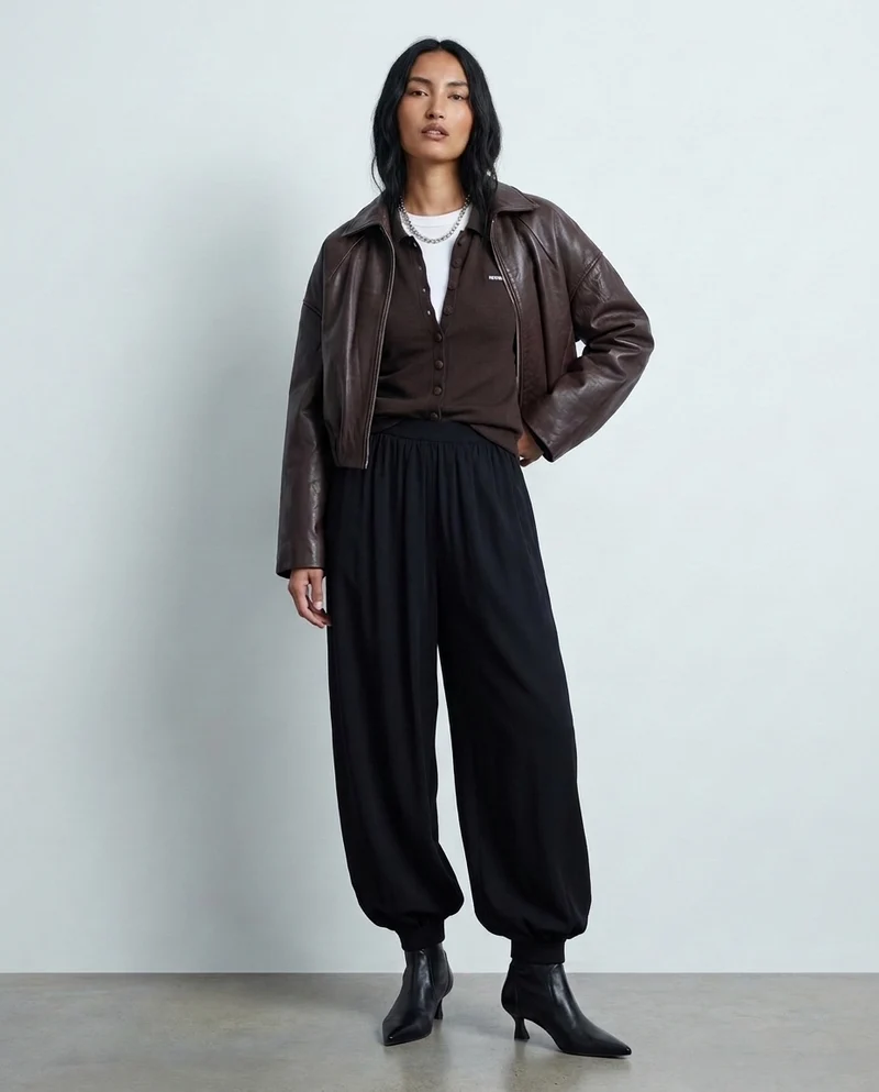 Giacca in pelle 'Merla'