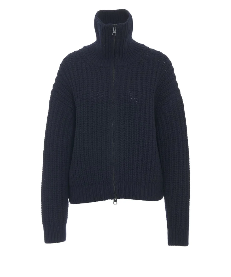 Cardigan con collo alto