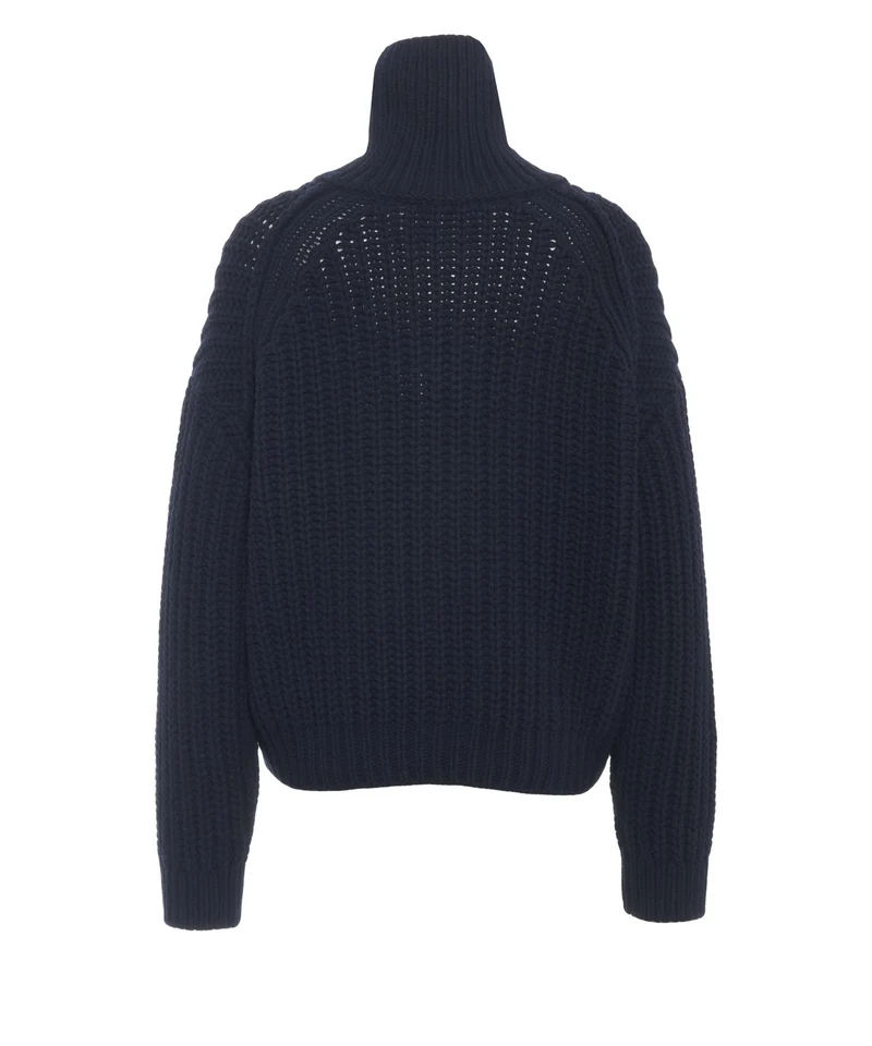 Cardigan con collo alto