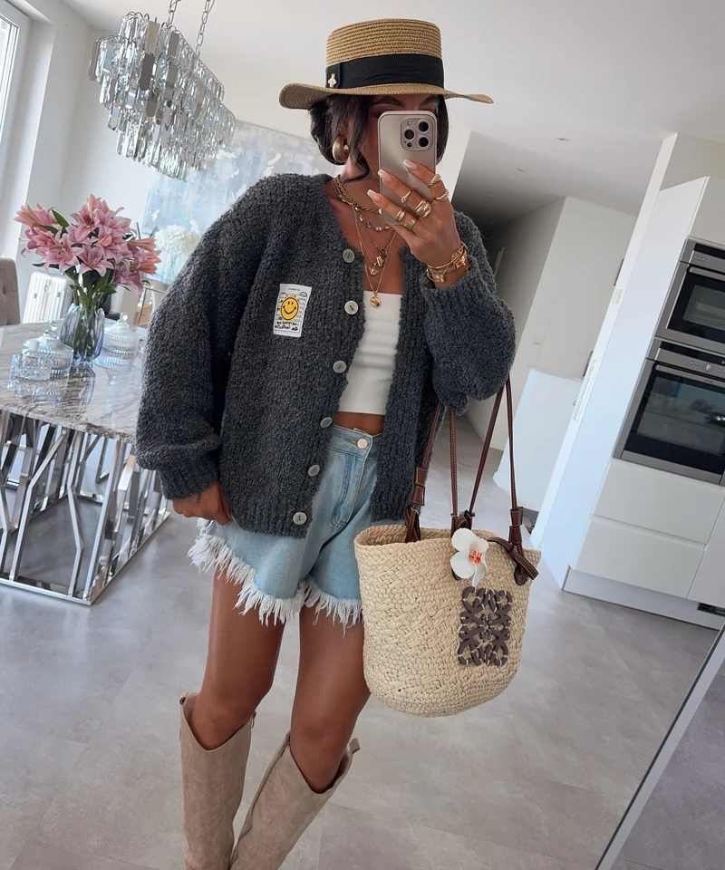 Boucle Cardigan Lalya Grau