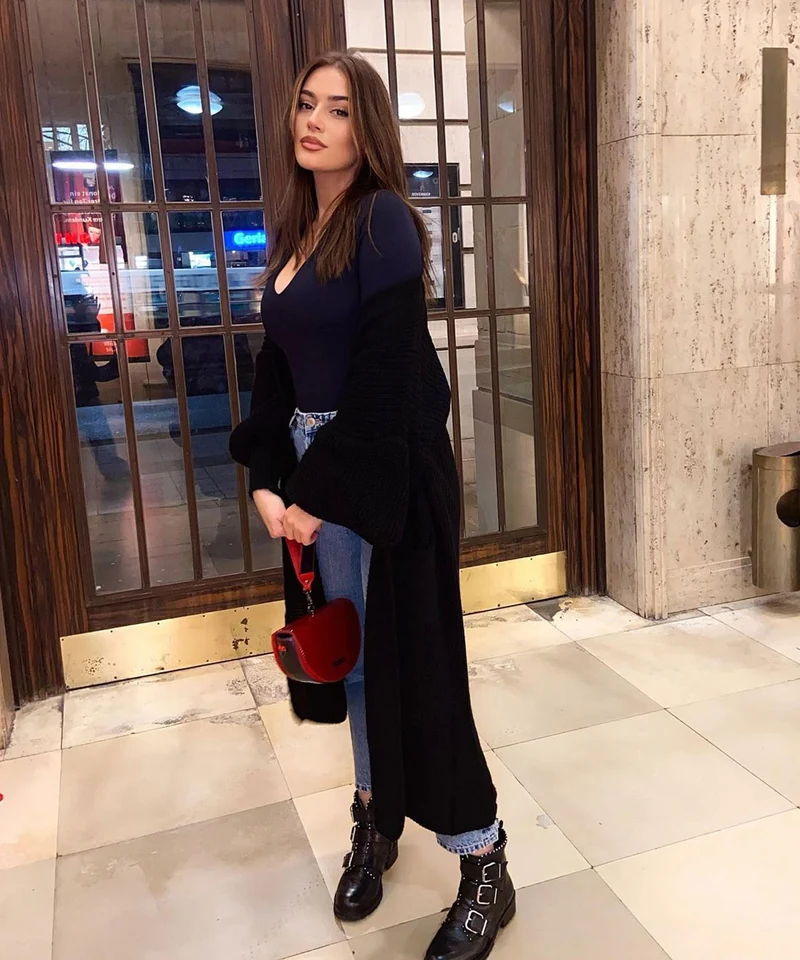 Cardigan Leilani Lang Schwarz