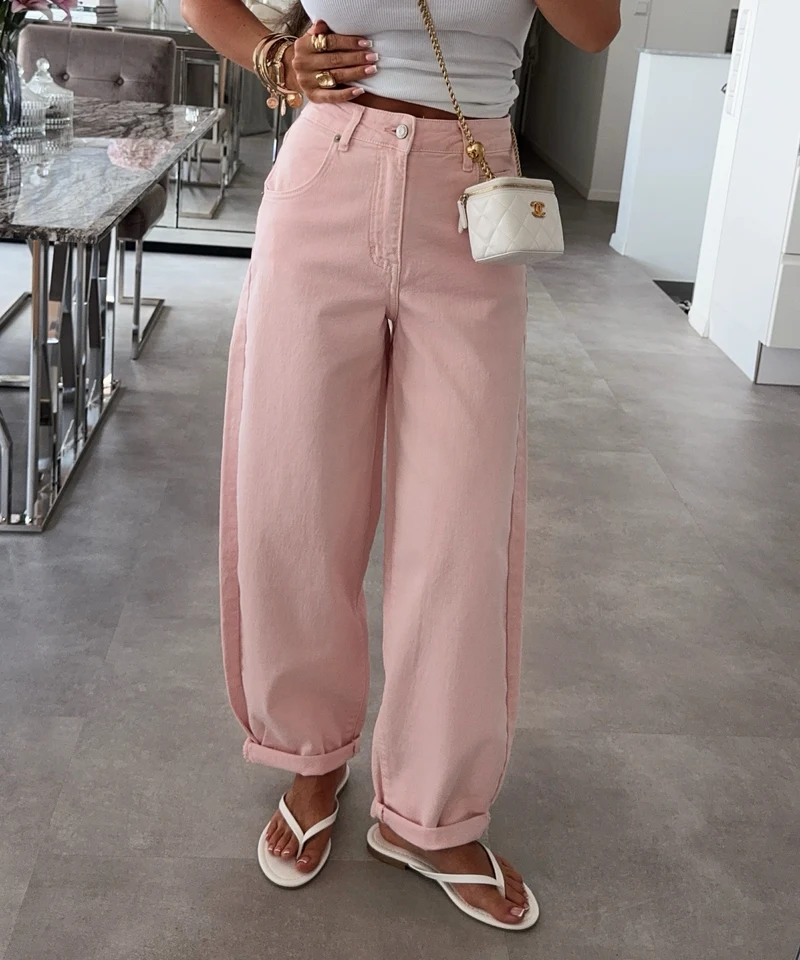 Stretch Balloon Jeans Aleno Rosa