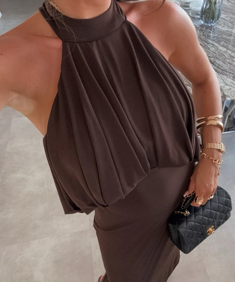 Maxi Kleid Ilenia Dunkelbraun