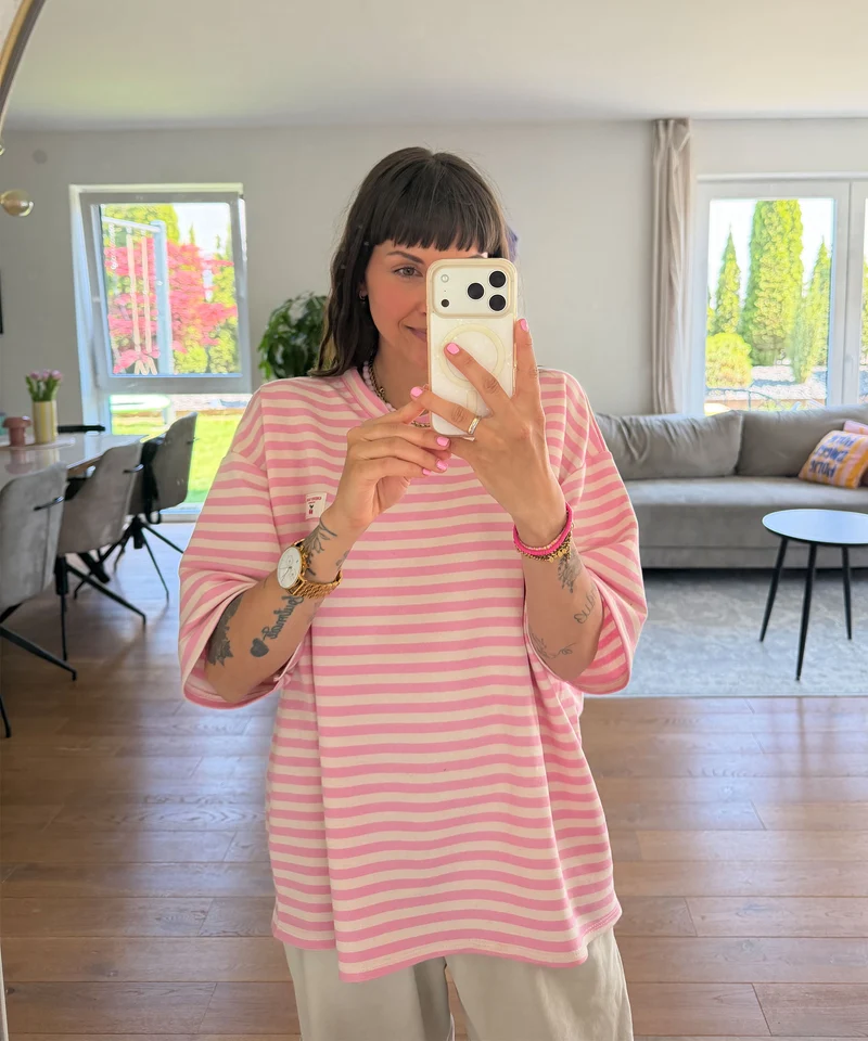 T-Shirt Cleo Streifen Rosa