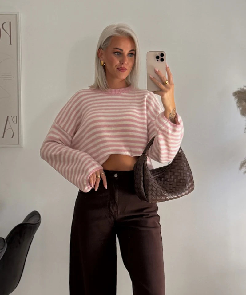 Pullover Streifen Vrona Rosa