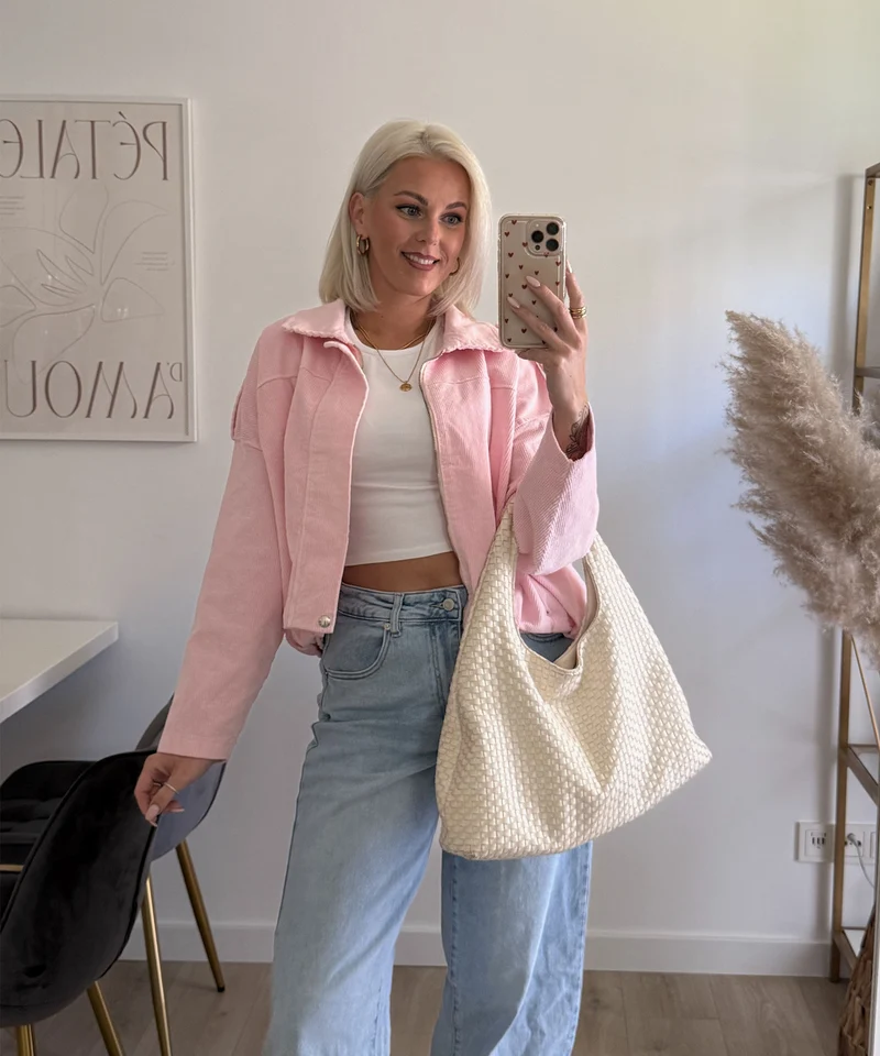 Cord Jacke Amber Rosa
