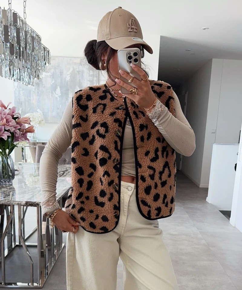 Teddyweste Bia Leo Camel