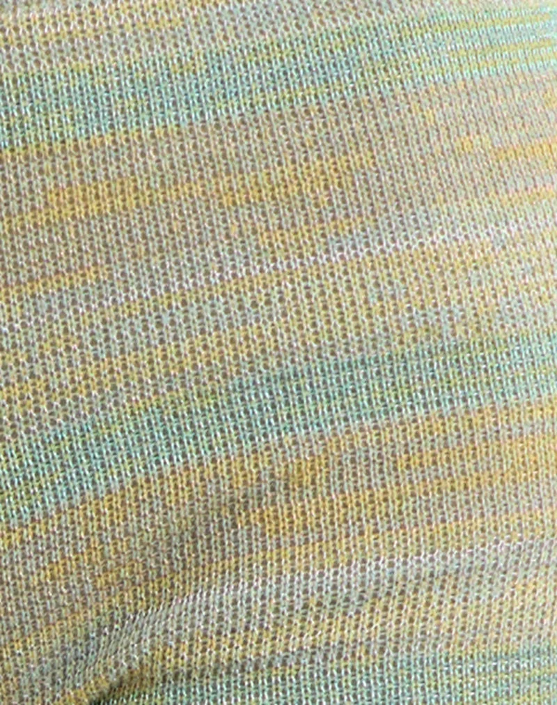 Niyara-Shorts in Grün Metallic Multi