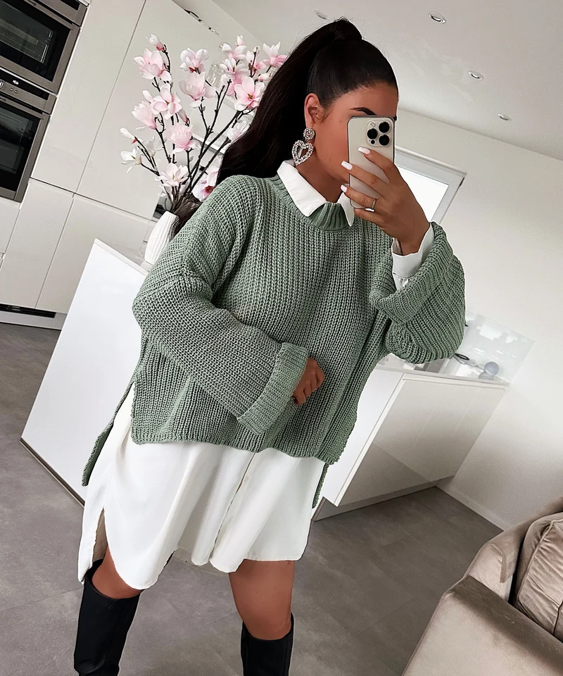 Pullover Elsa Kurz Pistazie