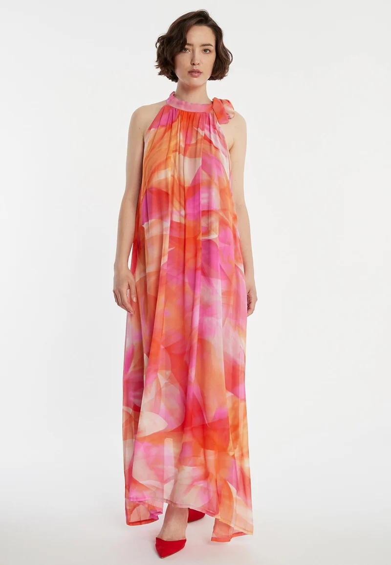 Langes Chiffonkleid Zelia