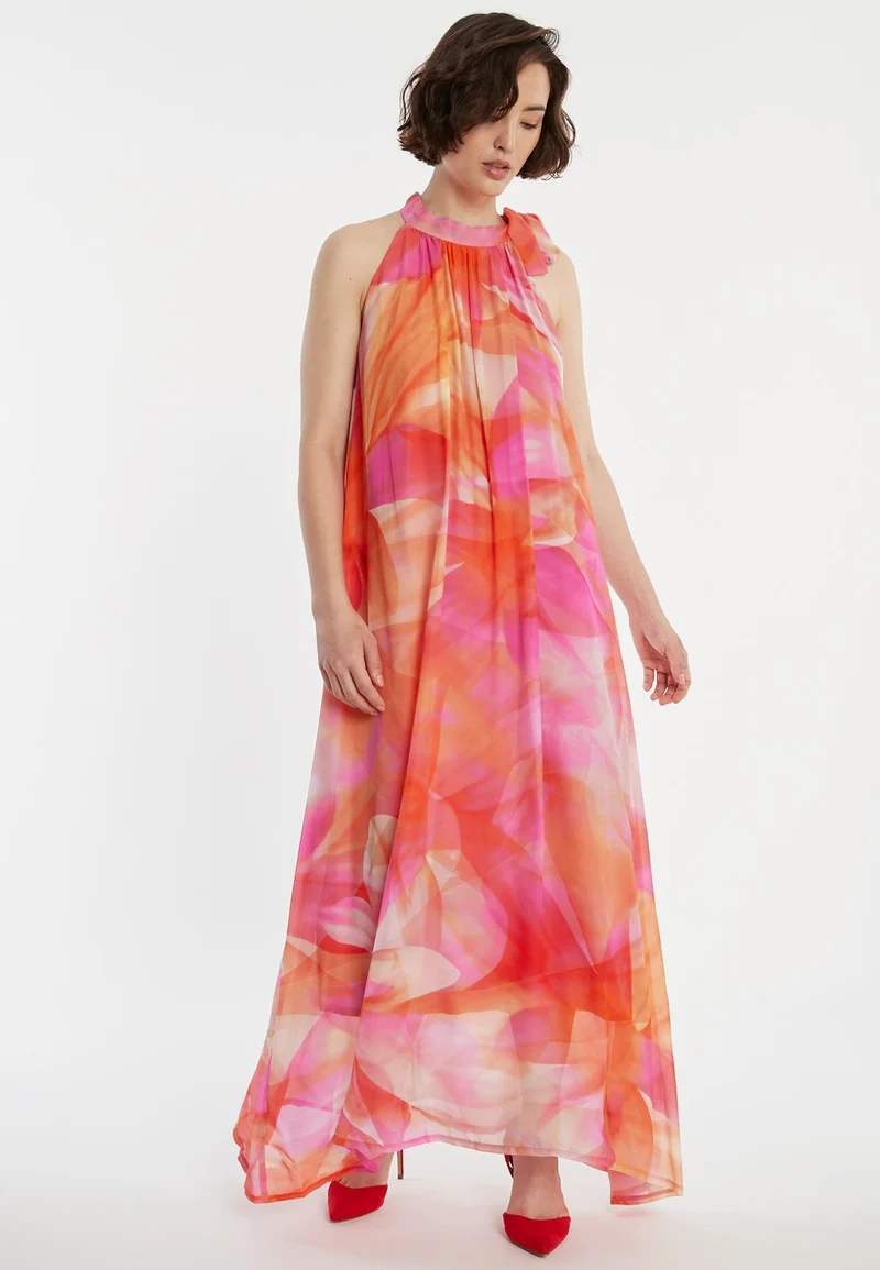 Langes Chiffonkleid Zelia