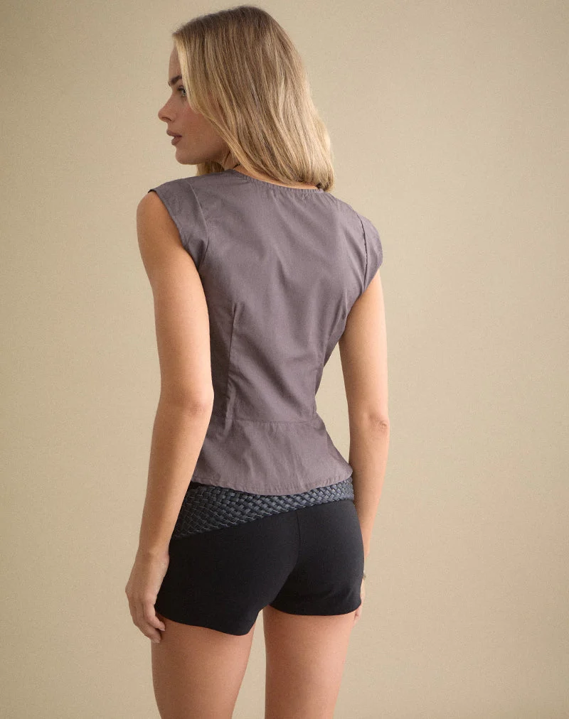 Devlon-Bluse aus Popeline in der Farbe „Peppercorn“