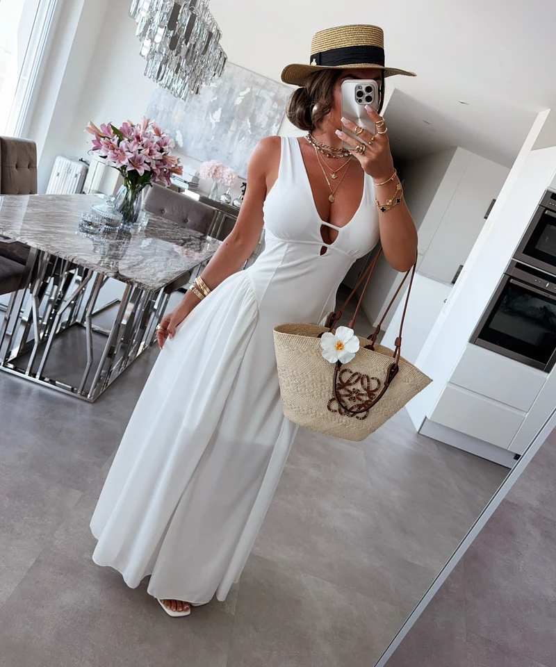 Maxi Kleid Junia Weiß