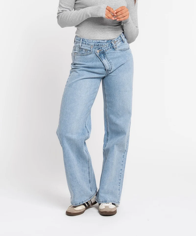 Stretch Straight Leg Jeans Galia Hellblau