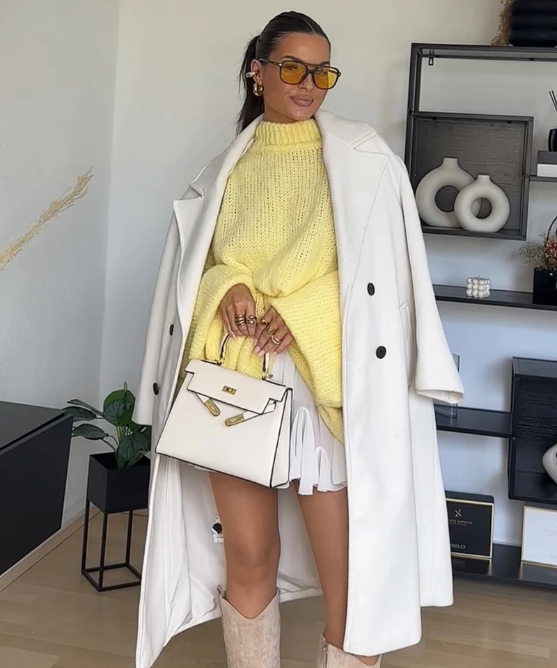 Oversize Pullover Nata Gelb