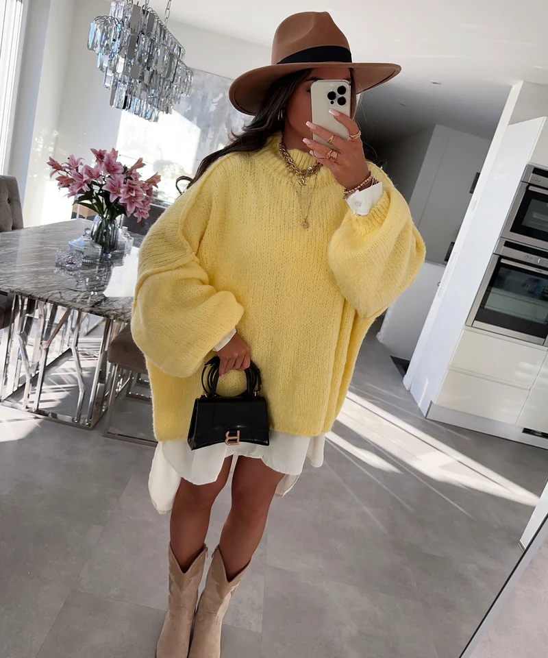 Oversize Pullover Nata Gelb