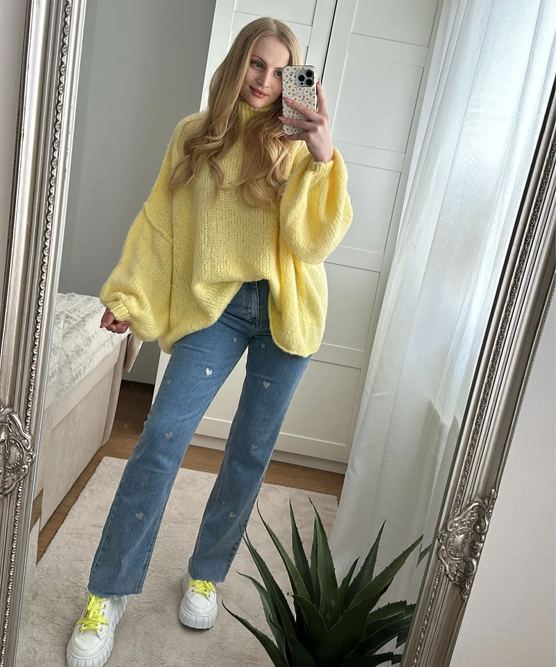 Oversize Pullover Nata Gelb