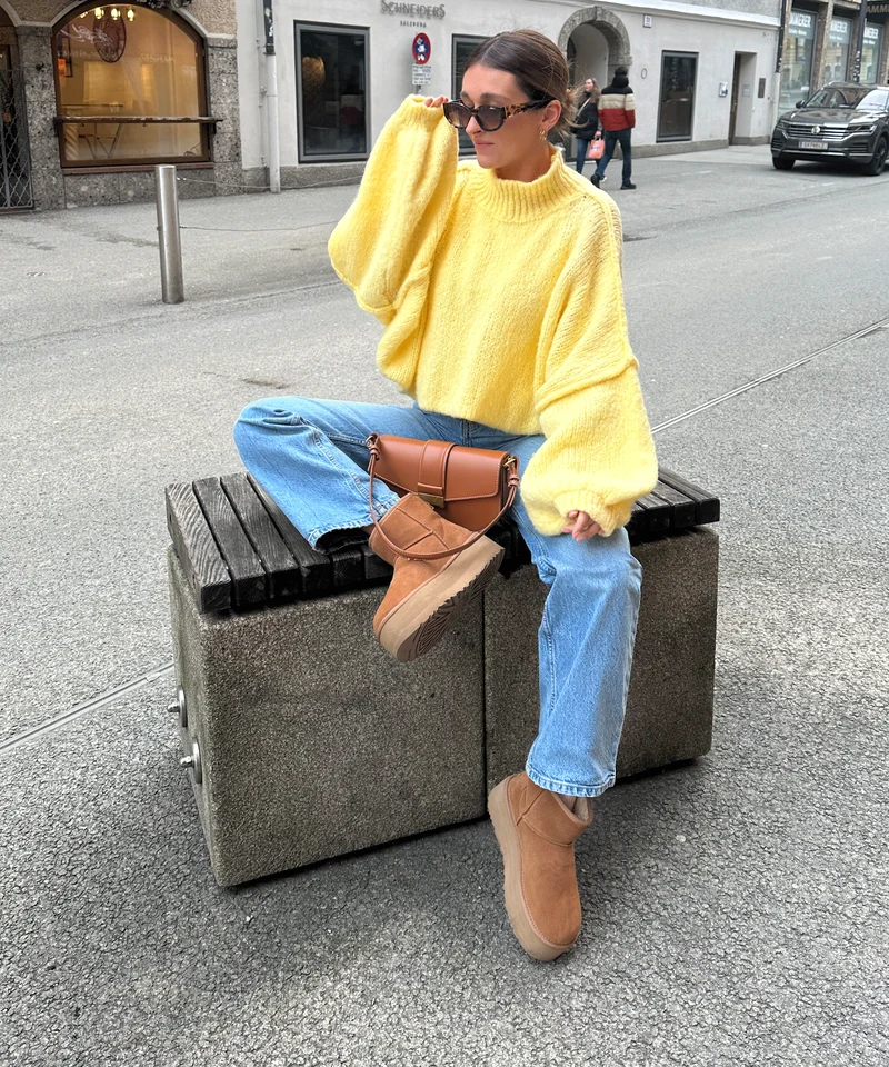 Oversize Pullover Nata Gelb
