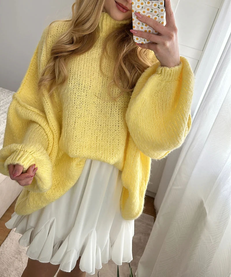 Oversize Pullover Nata Gelb