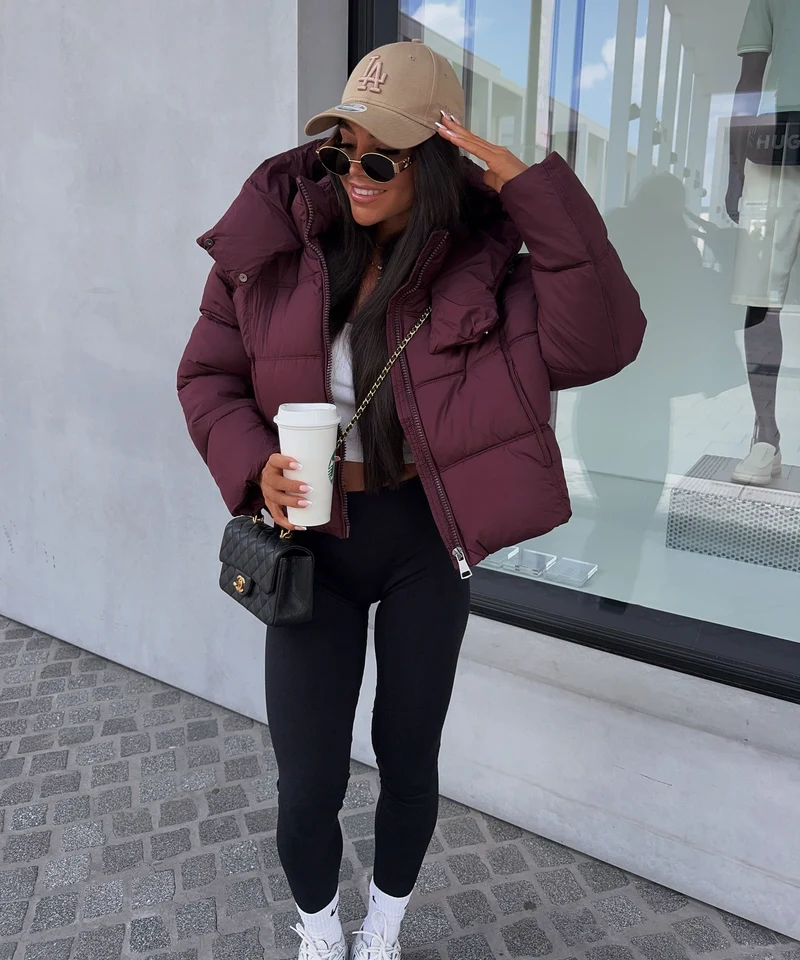 Steppjacke Stella Weinrot