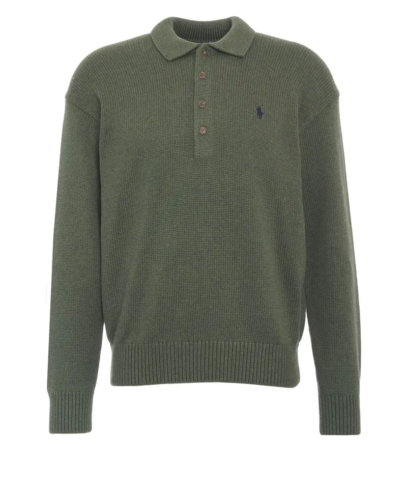 Pullover con colletto a polo