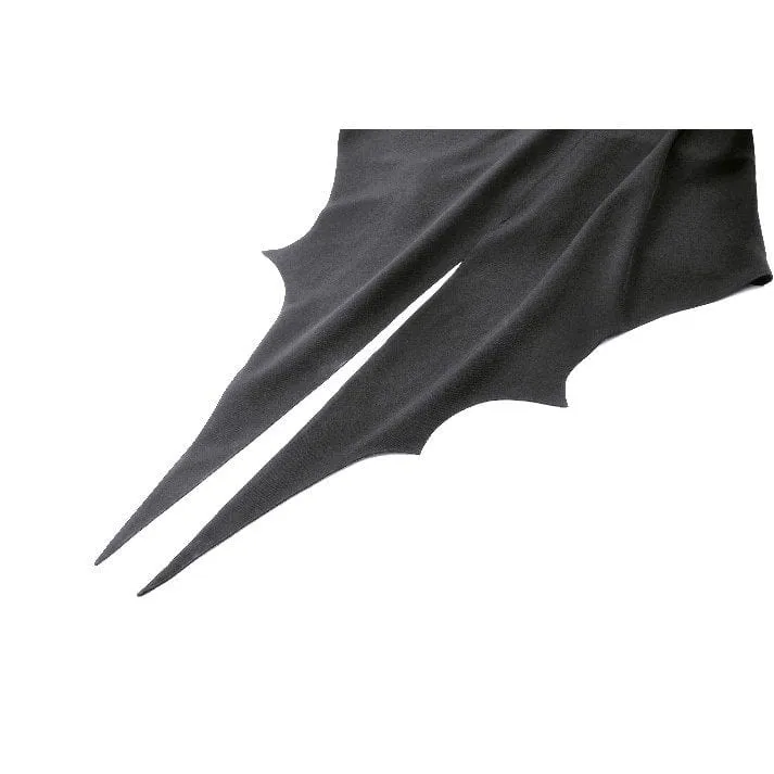 Gothic-Halloween-Frackkleid in Kontrastfarbe für Damen