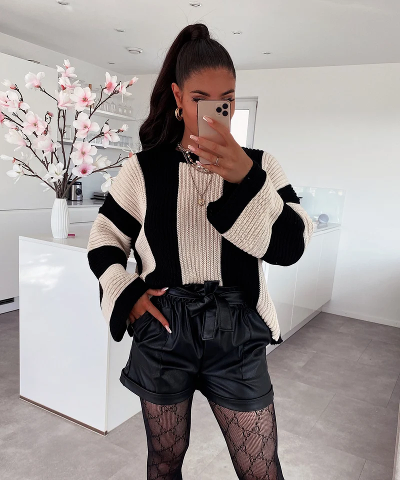 Leder Shorts Malaysia Schwarz