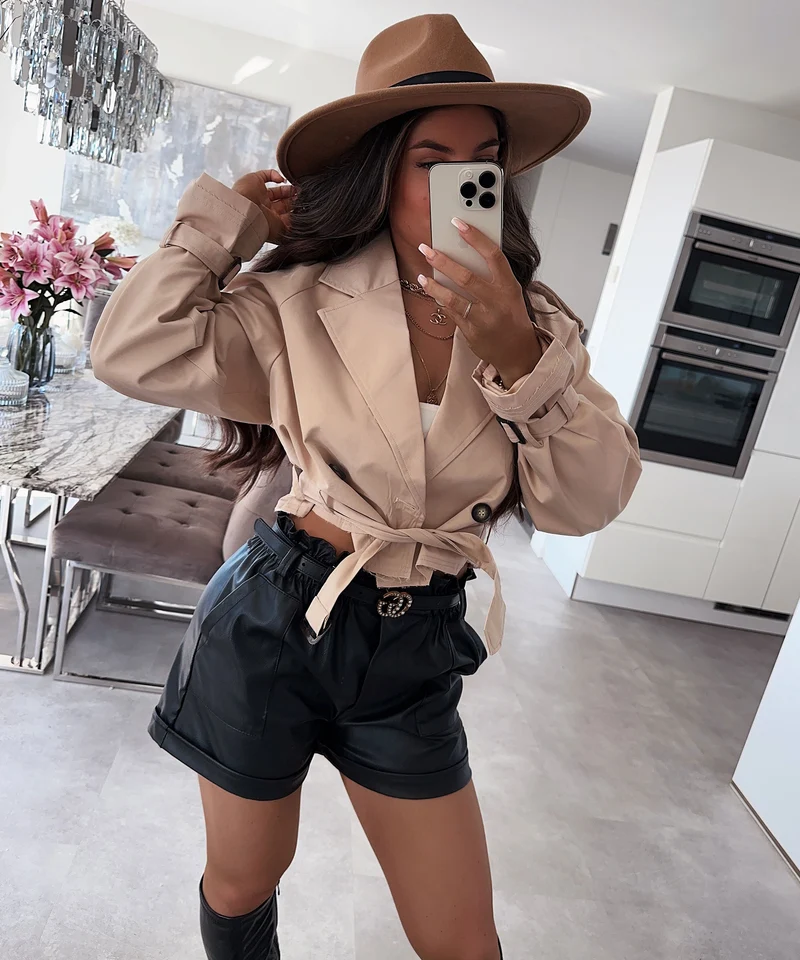 Leder Shorts Malaysia Schwarz