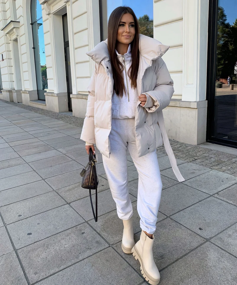 Jacke Kyleih Kurz Beige
