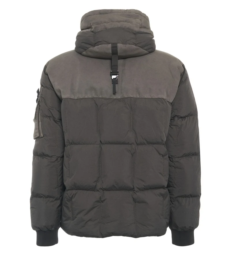 Piumino con patch logo