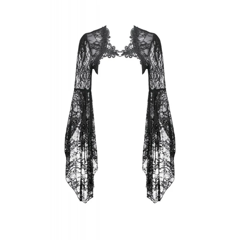 Gothic-Cape für Damen mit Spitzenbesatz und ausgestellten Ärmeln