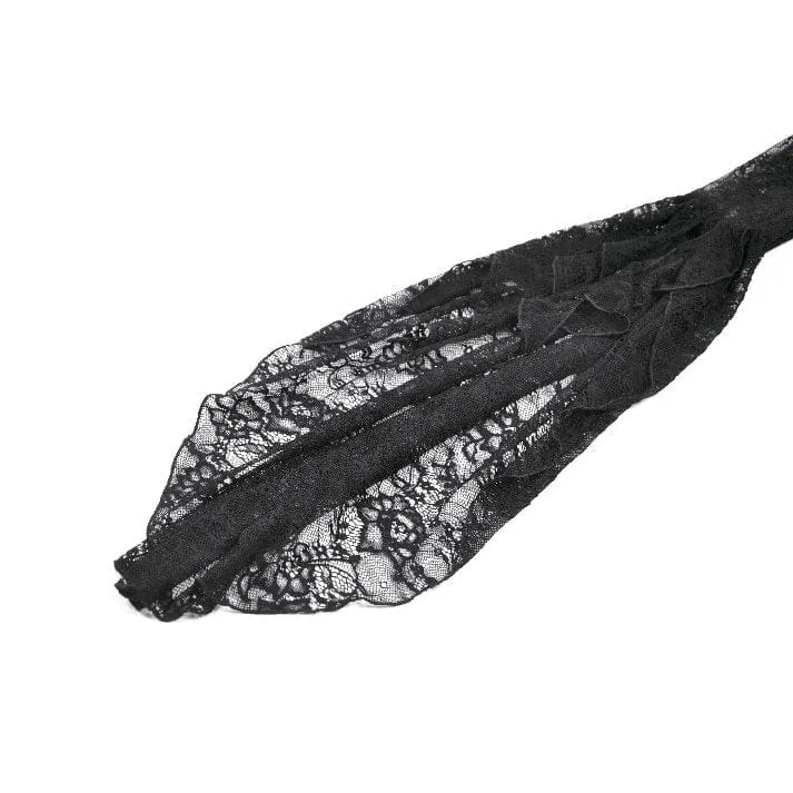 Gothic-Cape für Damen mit Spitzenbesatz und ausgestellten Ärmeln